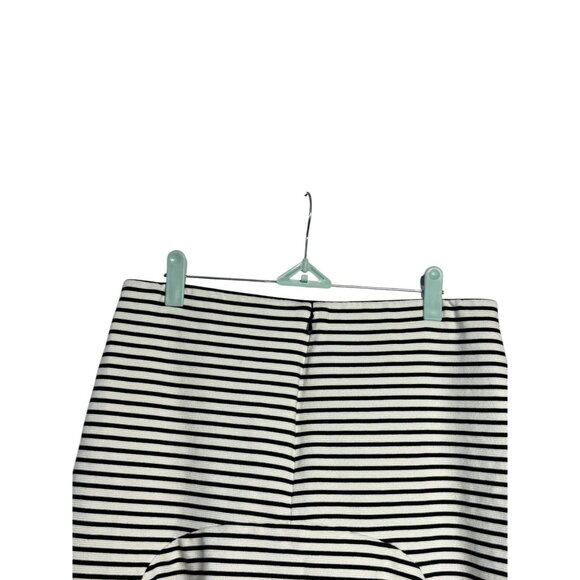 Ann Taylor Factory A-Line Skirt 4 Zip Above Knee Stretch Elastic Waist Striped - Picture 6 of 6